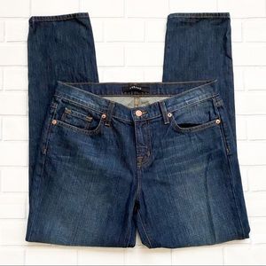 J Brand 100% Cotton Aidan Ringer Dark Denim Relaxed Fit Boyfriend Jeans